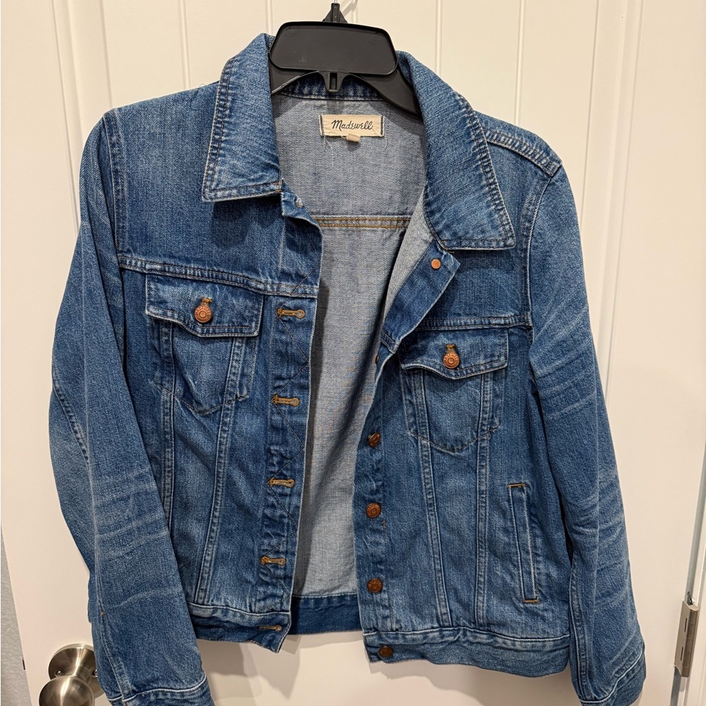 Madewell Medium Blue Washed Denim Jacket